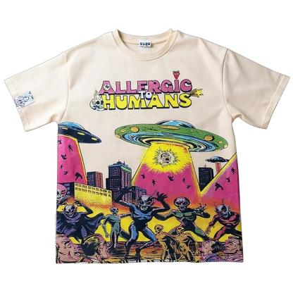 AA allergic to humans Tee ''Cream''