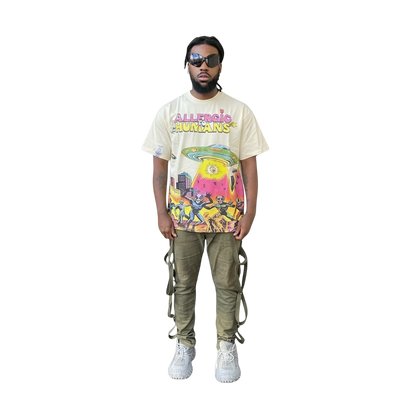 AA allergic to humans Tee ''Cream''